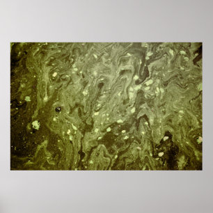 Poster Peinture abstraite verte
