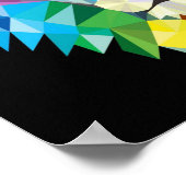 Poster Peinture Abstraite vibrante au lion (Coin)