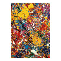Peinture Abstraite Vibrante par Éclaboussures de C
