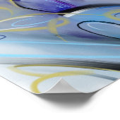 Poster Peinture abstraite violette (Coin)