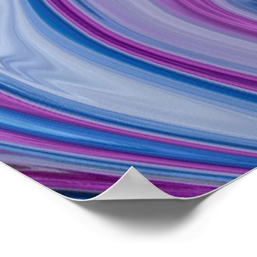 Poster Peinture abstraite violette et bleue (Coin)