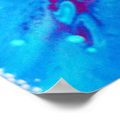 Poster Peinture abstraite violette et bleue (Coin)