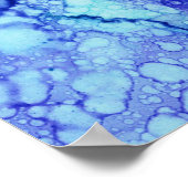 Poster Peinture abstraite violette et bleue (Coin)