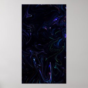 Poster Peinture abstraite violette et noire