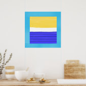 Poster peinture acrylique abstraite (Cuisine)