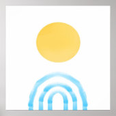 Poster peinture acrylique abstraite (Devant)