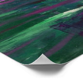 Poster Peinture acrylique Abstraite avec fleur (Coin)