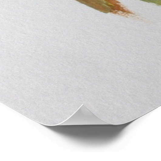 Poster Peinture acrylique de la vigne Lilac Clematis (Coin)