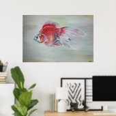 Poster Peinture acrylique de Ryukin Goldfish (Bureau à domicile)