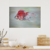 Poster Peinture acrylique de Ryukin Goldfish (Cuisine)