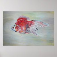Peinture acrylique de Ryukin Goldfish