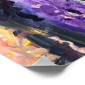 Poster Peinture acrylique, glycine floraison (Coin)