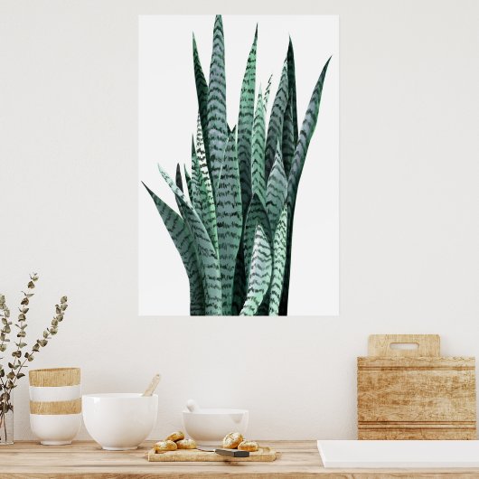 Poster Peinture acrylique Plante serpent (Cuisine)