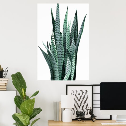 Poster Peinture acrylique Plante serpent (Bureau à domicile)