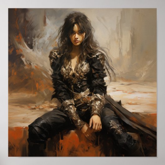 Poster Peinture acrylique remarquable par Louis Royo - Ca (Devant)