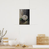 Poster Peinture acrylique Rose Blanche (Cuisine)