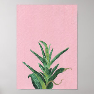 Poster Peinture Acrylique Succulente Haworth