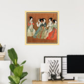 Poster Peinture ancienne chinoise, dames (Bureau à domicile)