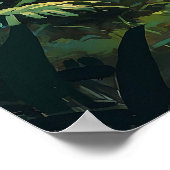 Poster Peinture animée sur la faune des éléphants du couc (Coin)