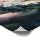 Poster Peinture aquarelle Ancien Village Japonais 1:1 (Coin)