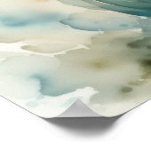 Poster Peinture aquarelle Belle Nymphe d'eau III (Coin)