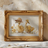 Poster Peinture aquarelle Caneton Ferme animale