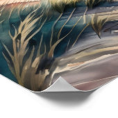 Poster Peinture aquarelle de Beach House (Coin)