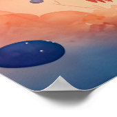 Poster Peinture aquarelle de Chibi Alien (Coin)