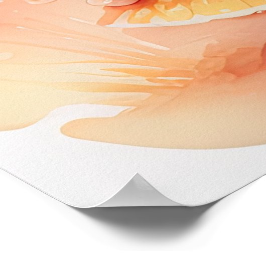 Poster Peinture aquarelle de Chibi Alien (Coin)