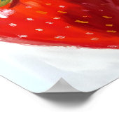 Poster Peinture aquarelle de fraise rouge (Coin)