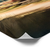 Poster Peinture aquarelle de la boutique de pays antique (Coin)