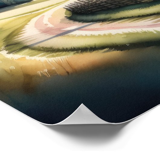 Poster Peinture aquarelle de la ferme (Coin)