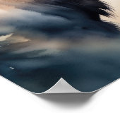 Poster Peinture aquarelle de la nature de l'orignal (Coin)