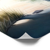 Poster Peinture aquarelle de Lake House (Coin)