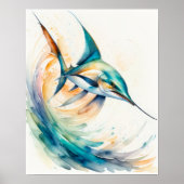 Poster Peinture aquarelle de Marlin (Devant)