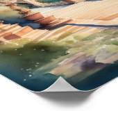 Poster Peinture aquarelle de Rome antique (Coin)