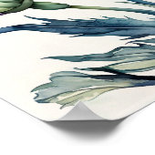 Poster Peinture aquarelle des oeillets roses (Coin)