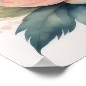 Poster Peinture aquarelle des pivoines II (Coin)