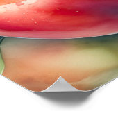 Poster Peinture aquarelle des pommes (Coin)