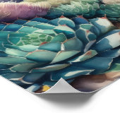 Poster Peinture aquarelle du désert du paysage rural (Coin)