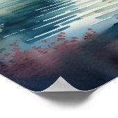 Poster Peinture aquarelle du lac de Côme (Coin)