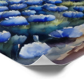 Poster Peinture aquarelle du paysage de Bluebonnet (Coin)