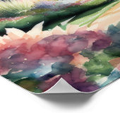 Poster Peinture aquarelle du paysage du jardin (Coin)