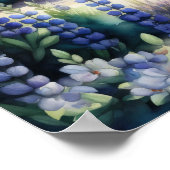 Poster Peinture aquarelle du paysage lupin (Coin)