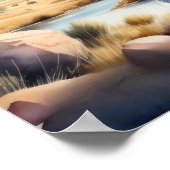 Poster Peinture aquarelle du paysage rural (Coin)