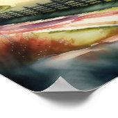 Poster Peinture aquarelle du paysage rural (Coin)