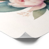 Poster Peinture aquarelle d'une pivoine III (Coin)