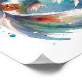Poster Peinture aquarelle Koi Fish Art (Coin)