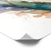 Poster Peinture aquarelle Sirène Brown Haired (Coin)