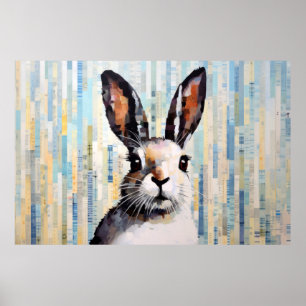 Poster Peinture Art Décor Lapin Animal Peinture
